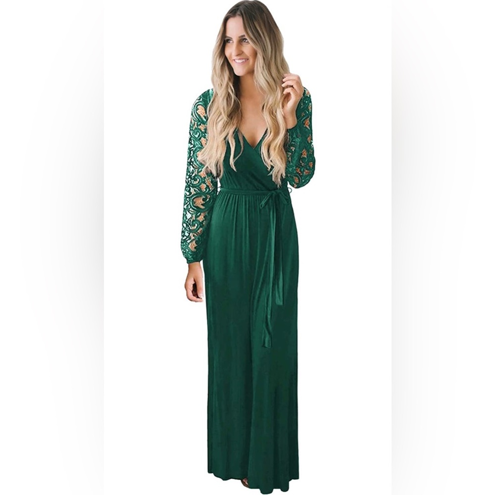 Lace Long Sleeve Maxi Dress